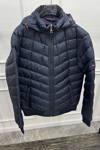 Куртка синего цвета Tommy Hilfiger logo-patch   