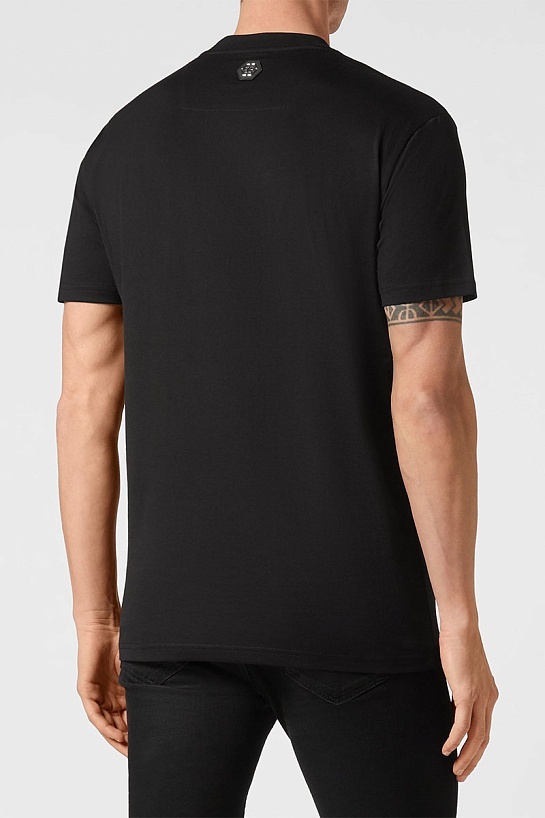 Мужская чёрная футболка Philipp Plein Skull
