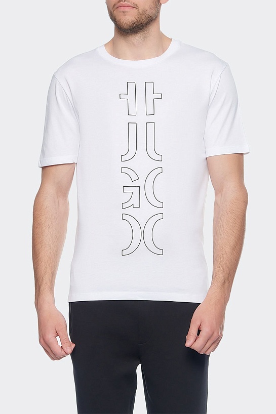 Мужская белая футболка Hugo Boss