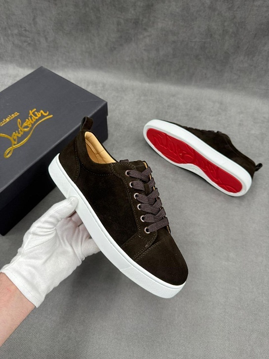 Мужские замшевые кроссовки Christian Louboutin 