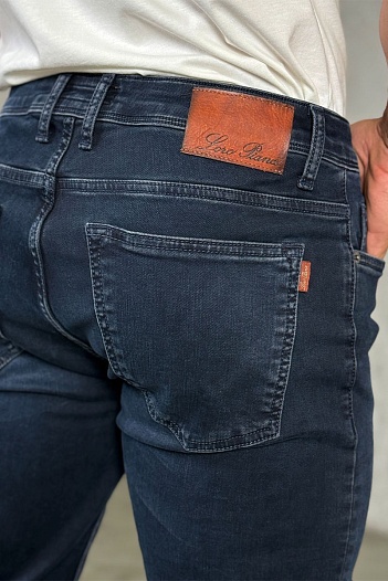 Мужские джинсы Loro Piana тёмно-синего цвета   