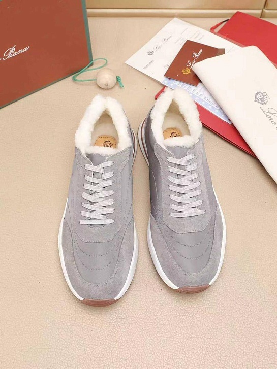 Кроссовки с мехом Loro Piana Week End Walk Evo