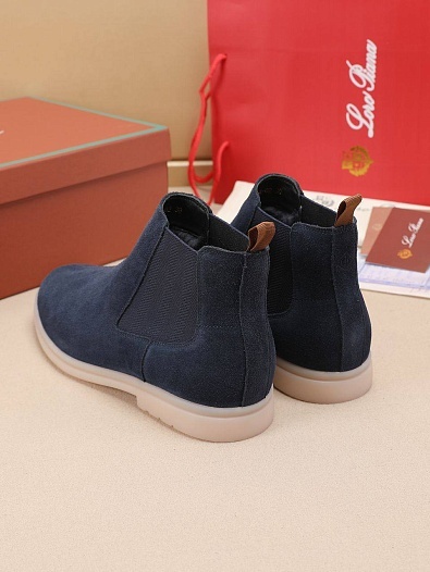 Замшевые ботинки с мехом Loro Piana   