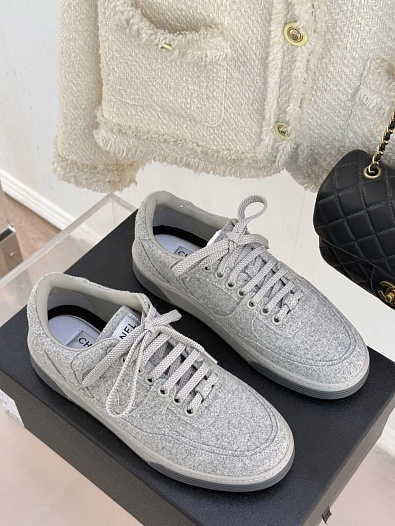 Женские кроссовки Chanel Premium - White   