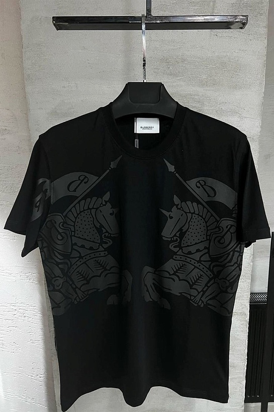 Чёрная футболка Burberry Stifford graphic-print
