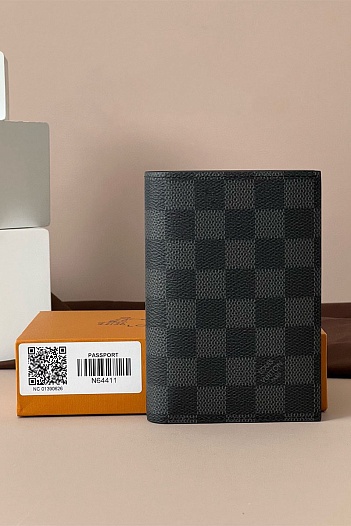 Кожаная обложка для паспорта Louis Vuitton Premium 14x9.5x1.5 см   