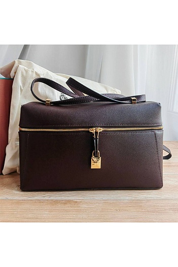 Кожаная сумка Loro Piana 28x15.5 см - Brown   