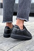 Чёрные кожаные кроссовки Alexander McQueen