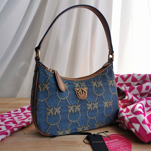 Женская сумка Mini Love Half Moon Denim 24x17 см   