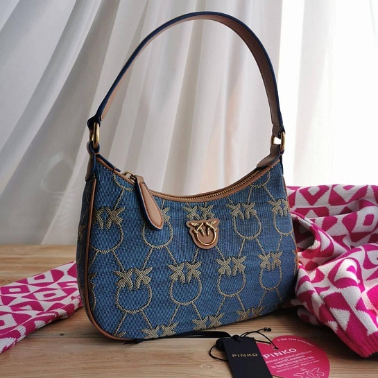 Женская сумка Mini Love Half Moon Denim 24x17 см