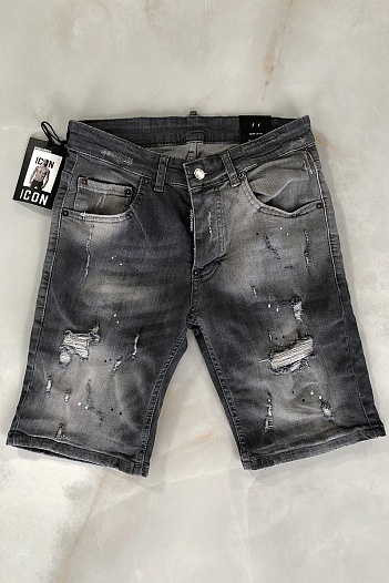 Джинсовые мужские шорты Dsquared2 "ICON" - Grey   