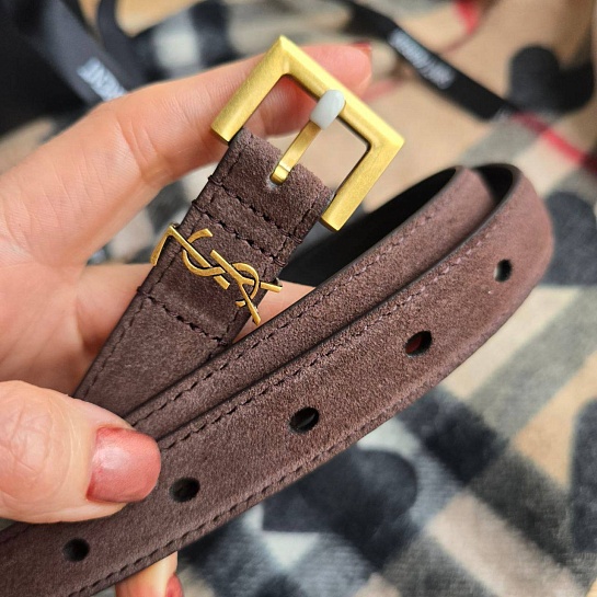 Замшевый ремень Yves Saint Laurent