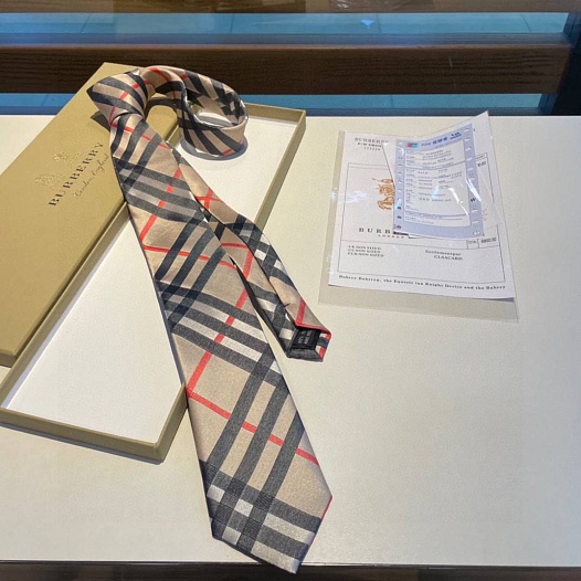 Мужской галстук Burberry бежевого цвета   