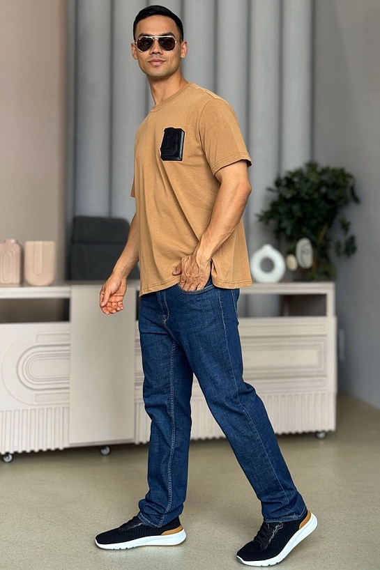 Бежевая оверсайз футболка Burberry Letter Graphic