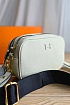 Женская белая сумка Hermes 20x15 см