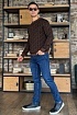 Мужской джемпер Fendi Jacquard FF - Brown