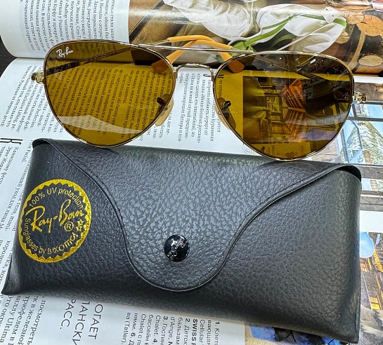Солнцезащитные очки Ray-Ban Aviator Large Metal - Brown
