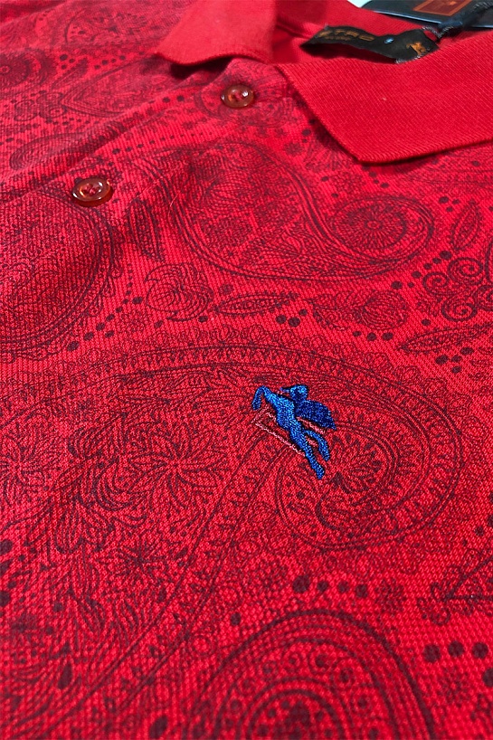Классическое мужское поло Etro красного цвета