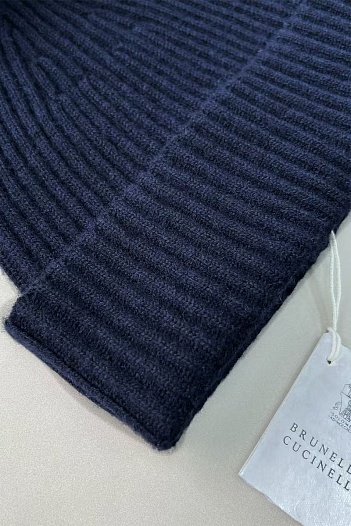 Кашемировая шапка Brunello Cucinelli Premium - Navy   
