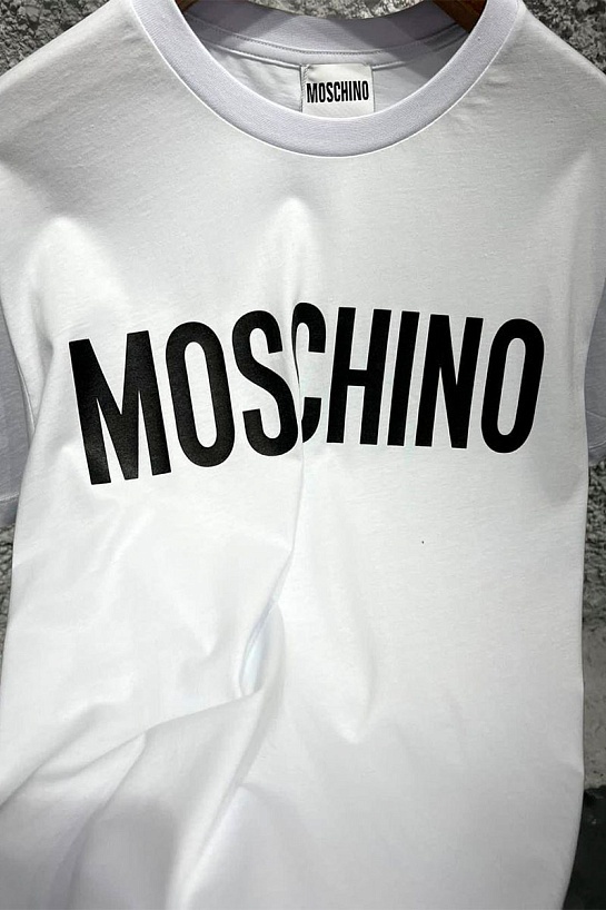 Черная оверсайз футболка Moschino logo-print