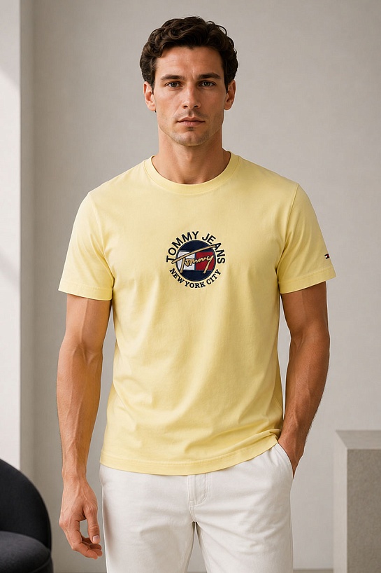 Мужская желтая футболка Tommy Hilfiger