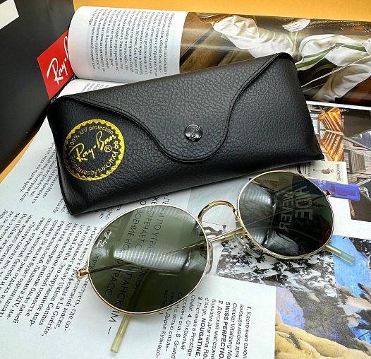 Солнцезащитные очки Ray-Ban Oval Metal - Green   