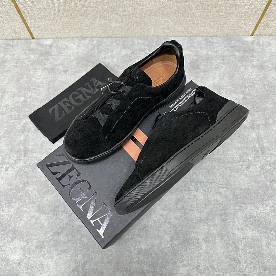 Мужские кроссовки Ermenegildo Zegna Triple Stitch - Black