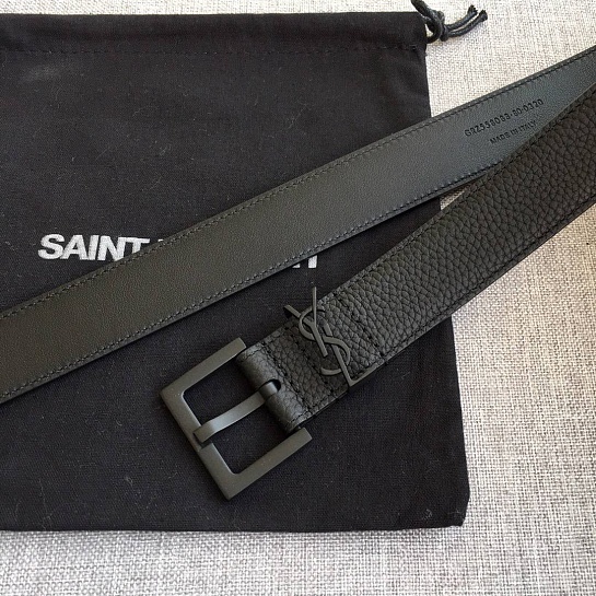 Кожаный ремень Yves Saint Laurent Cassandre (ширина 2 / 3 см)