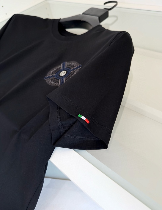 Чёрная футболка Stefano Ricci Premium 