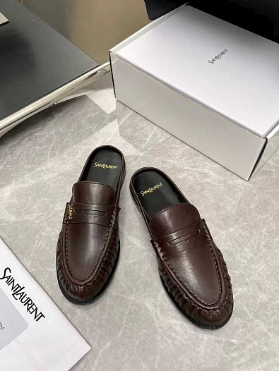 Женские кожаные мюли Yves Saint Laurent premium   