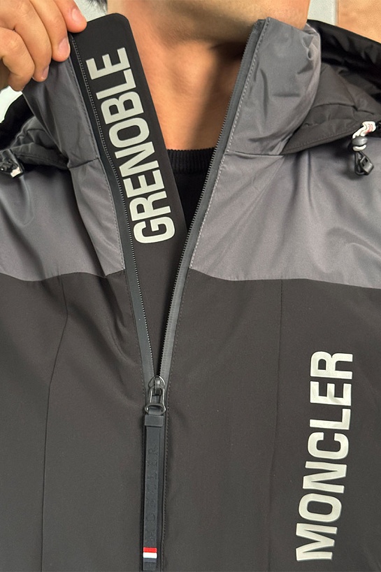 Пуховик Moncler Grenoble Fussen Ski - Black / Grey