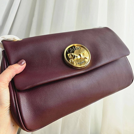 Кожаная сумка Chloe 28x17 см   