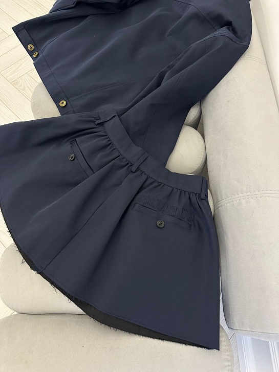 Женский синий костюм MIU MIU