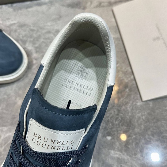 Мужские кроссовки Brunello Cucinelli nubuck calfskin - Blue