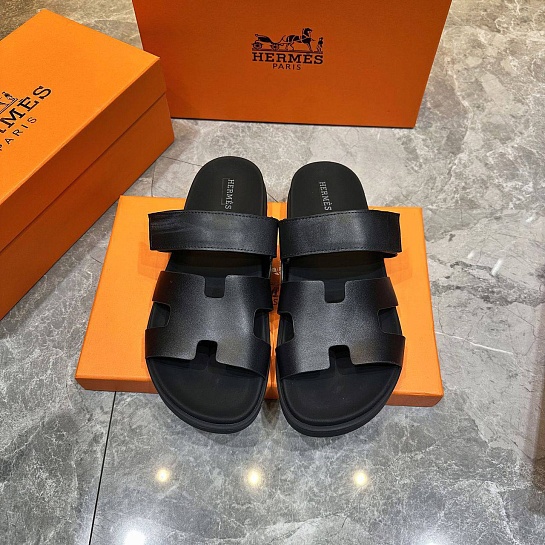Кожаные шлёпанцы Hermes Chypre