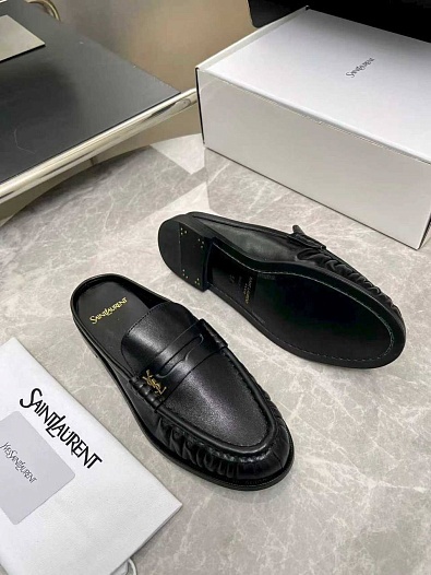 Женские кожаные мюли Yves Saint Laurent premium   