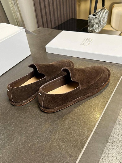 Замшевые женские лоферы Maison Margiela Premium - Brown   