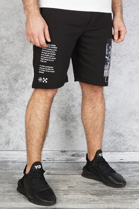 Мужские чёрные шорты Off-White "Pascal Painting"