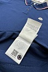 Мужское поло синего цвета Moncler logo-patch