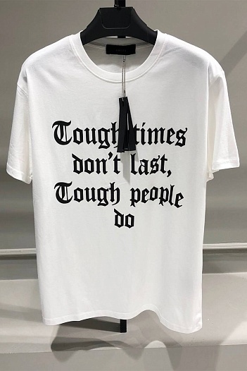 Оверсайз футболка Amiri "Tough Times" - White   