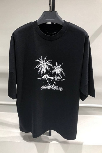 Оверсайз футболка Palm Angels "Sunset Palms" - Black   