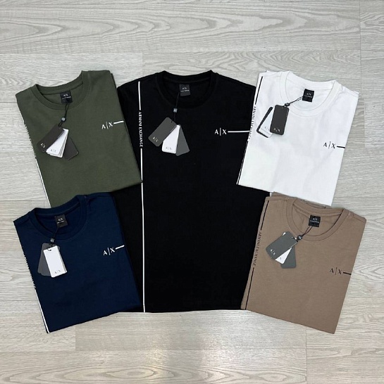 Мужская чёрная футболка Armani Exchange