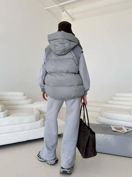 Женский костюм тройка на флисе Max Mara Premium - Light Grey