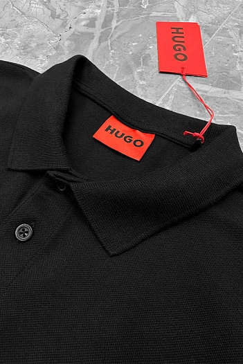 Мужское поло Hugo Boss чёрного цвета    