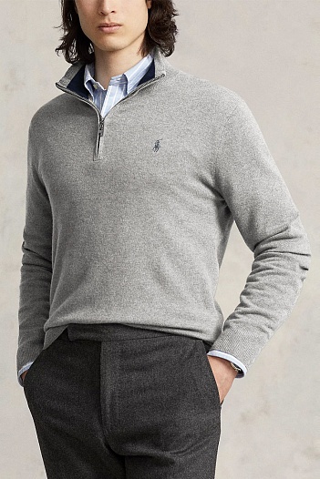 Мужская кофта Polo Ralph Lauren pony-embroidered - Grey   