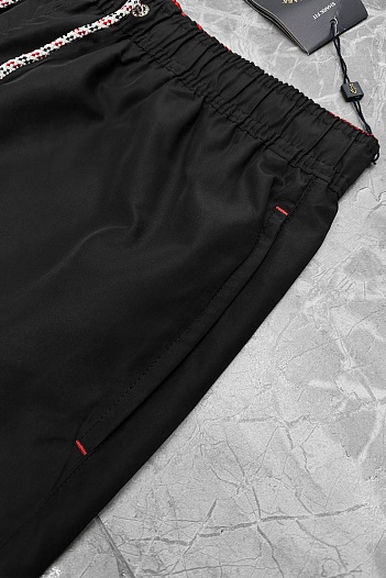 Мужские чёрные шорты Paul & Shark logo-patch   