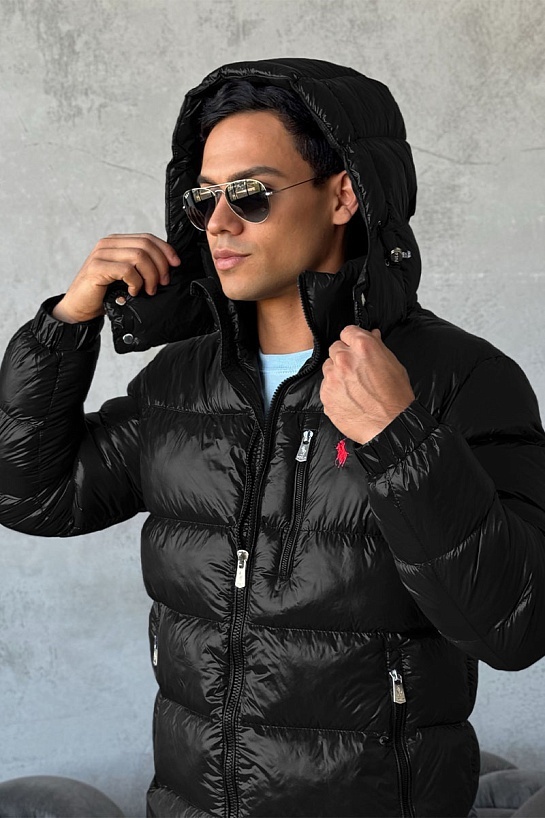 Куртка чёрного цвета Роlо Ralрh Lаurеn pony-embroidered