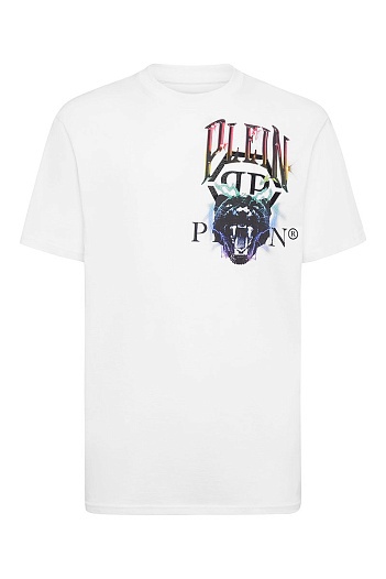 Мужская белая футболка Philipp Plein logo-print   