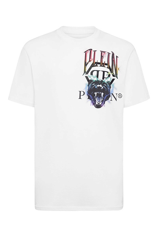 Мужская белая футболка Philipp Plein logo-print