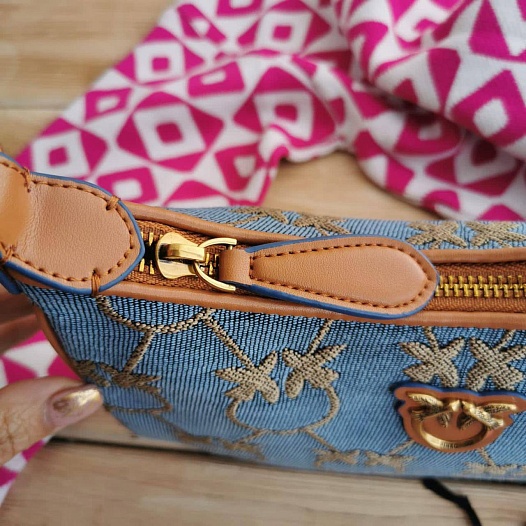 Женская сумка Mini Love Half Moon Denim 24x17 см   